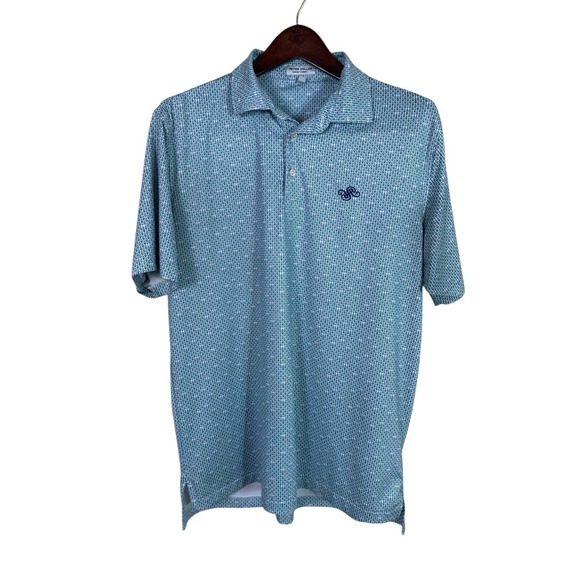 Peter Millar Shirt Men Medium Daiquiri Drink Print AOP Summer Comfort‎ Polo Golf - Picture 1 of 7
